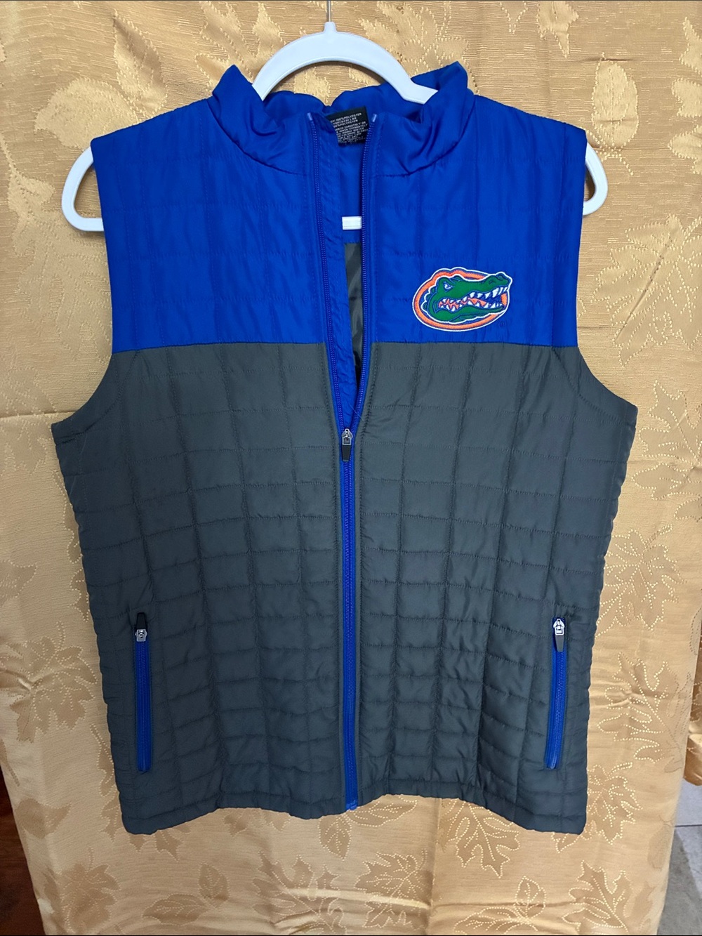 Gators Colosseum Blue and Gray Quilted Vest